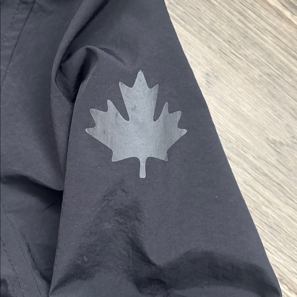 Roots | Black Varsity Jacket With White Striped Collar and Cuff Size Small - Picture 6 of 14